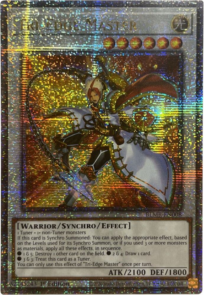 Tri-Edge Master (Quarter Century Secret Rare) BLMR-EN008 card from Battles of Legend: Monstrous Revenge