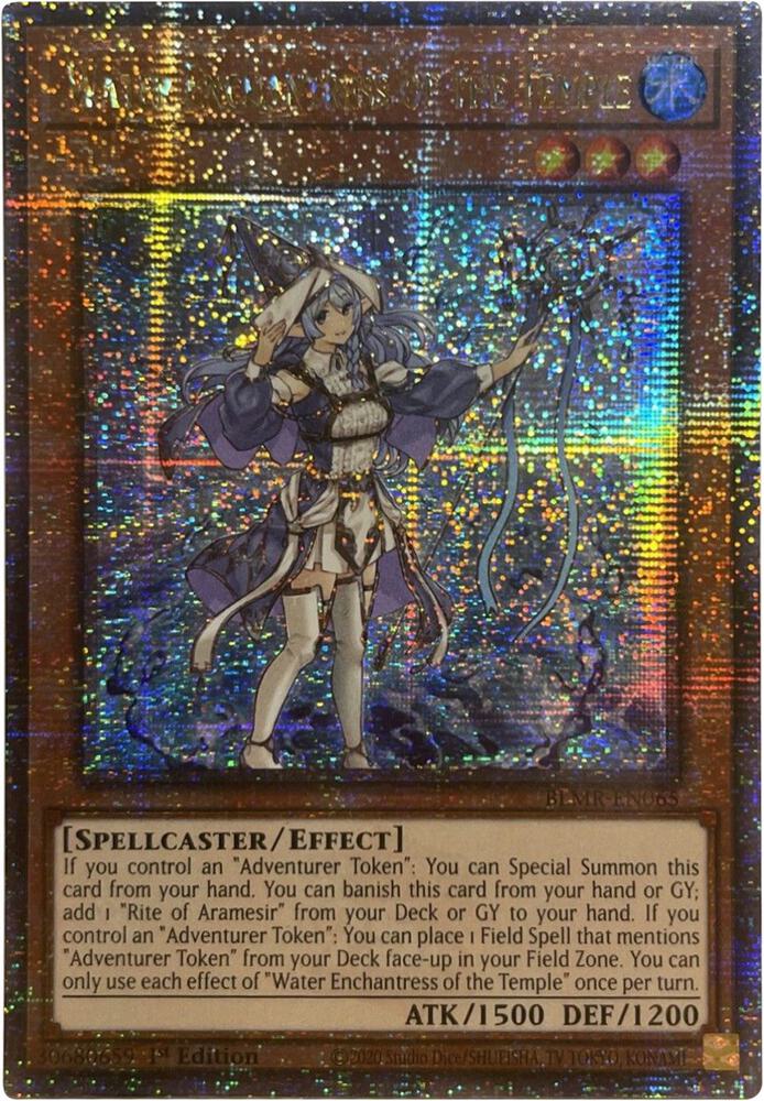Water Enchantress of the Temple (Quarter Century Secret Rare) BLMR-EN065 card from Battles of Legend: Monstrous Revenge