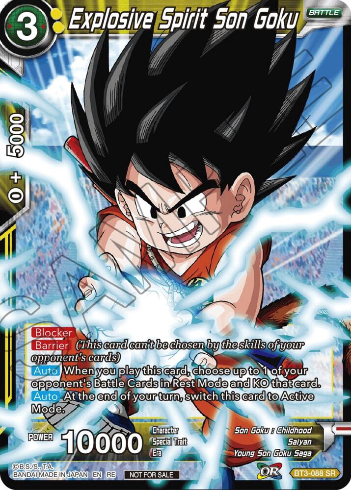 Explosive Spirit Son Goku (Championship Selection Pack 2023 Vol.2) (Silver Foil) BT3-088 card from Tournament Promotion Cards