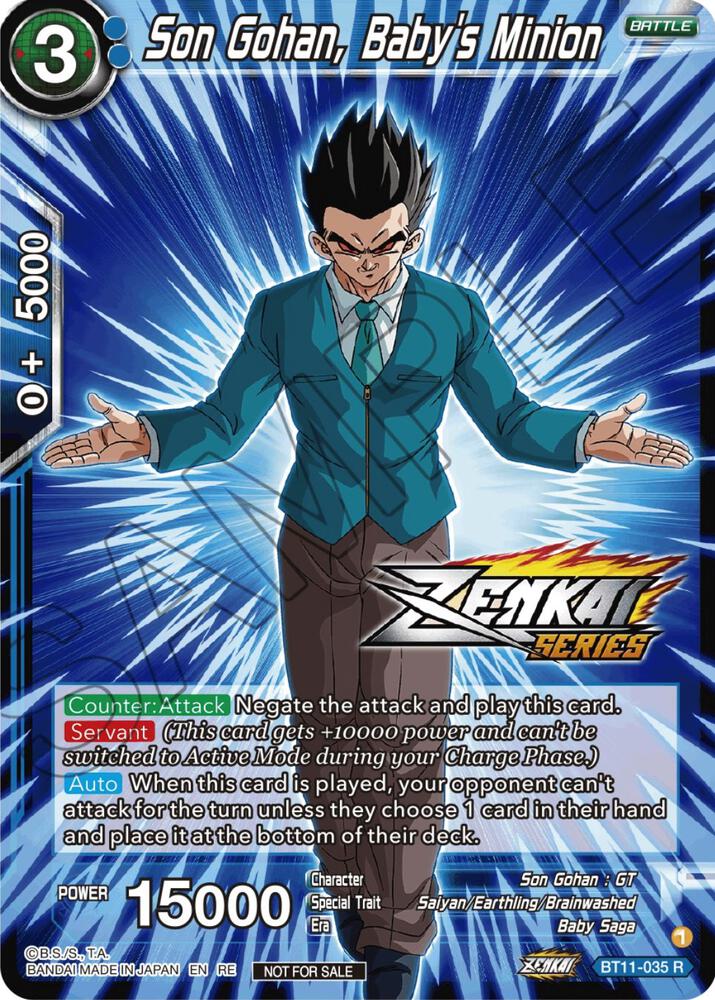 Son Gohan, Baby's Minion (Event Pack 12) BT11-035 card from Tournament Promotion Cards