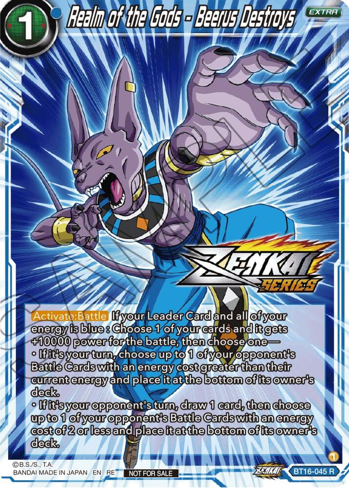 Realm of the Gods - Beerus Destroys (Event Pack 12) BT16-045 card from Tournament Promotion Cards