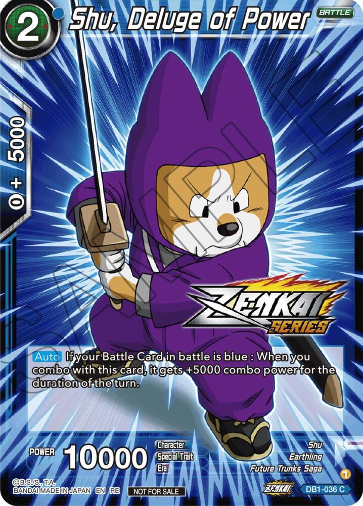 Shu, Deluge of Power (Event Pack 12) DB1-036 card from Tournament Promotion Cards
