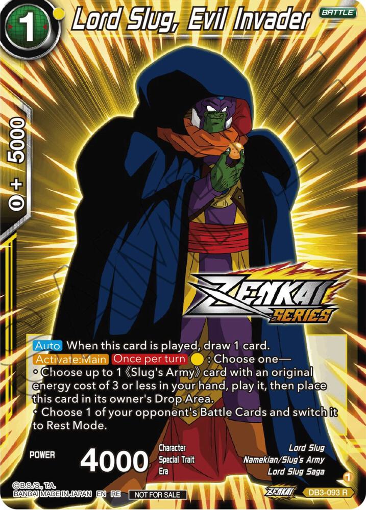 Lord Slug, Evil Invader (Event Pack 12) DB3-093 card from Tournament Promotion Cards