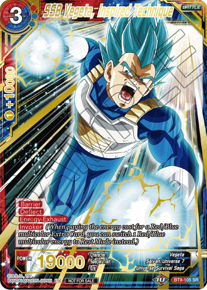 SSB Vegeta, Inspired Technique (Alt. Art Card Set 2023 Vol. 2) BT9-105 card from Tournament Promotion Cards