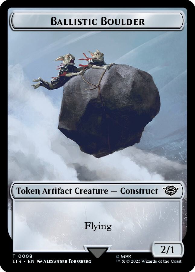 Ballistic Boulder // Food Double-Sided Token 8 // 10 card from Universes Beyond: The Lord of the Rings: Tales of Middle-earth