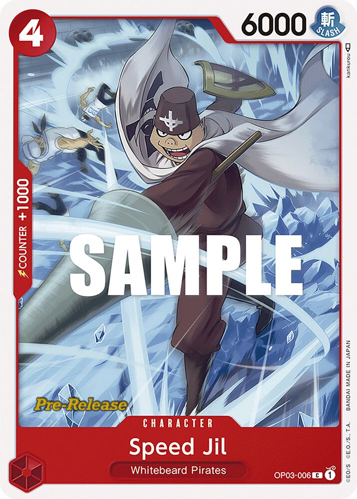 Speed Jil OP03-006 card from Pillars of Strength Pre-Release Cards