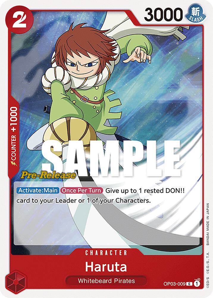 Haruta OP03-009 card from Pillars of Strength Pre-Release Cards