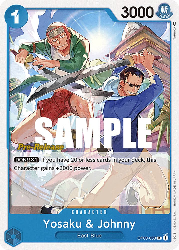 Yosaku & Johnny OP03-053 card from Pillars of Strength Pre-Release Cards