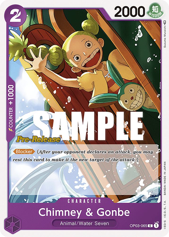 Chimney & Gonbe OP03-065 card from Pillars of Strength Pre-Release Cards
