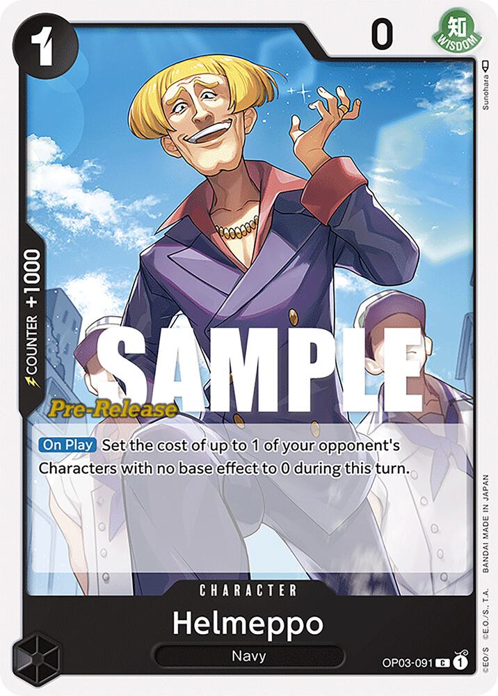 Helmeppo OP03-091 card from Pillars of Strength Pre-Release Cards