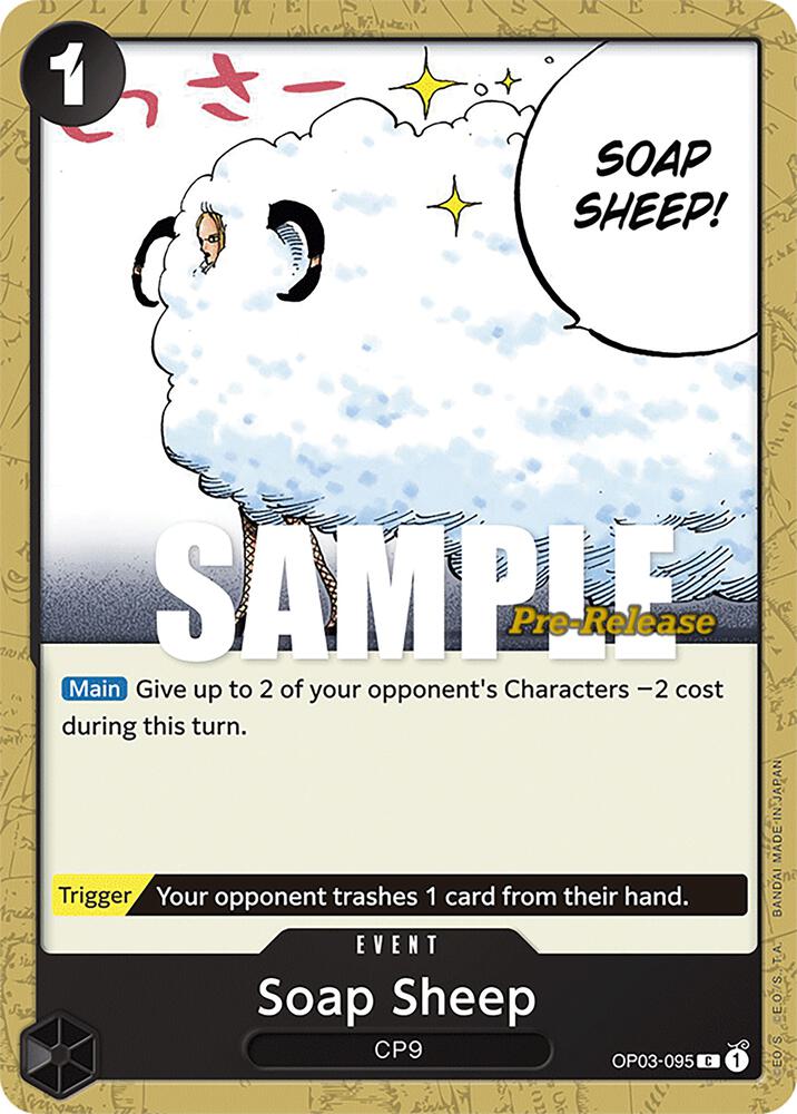 Soap Sheep OP03-095 card from Pillars of Strength Pre-Release Cards