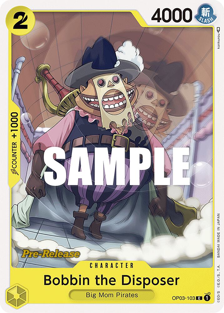 Bobbin the Disposer OP03-103 card from Pillars of Strength Pre-Release Cards