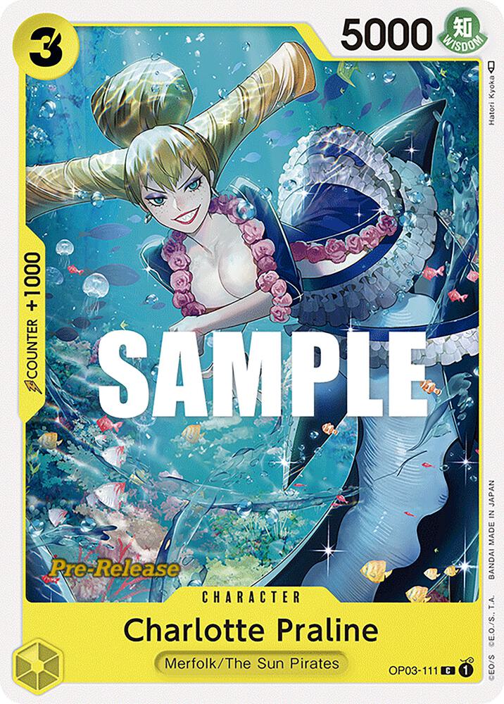 Charlotte Praline OP03-111 card from Pillars of Strength Pre-Release Cards