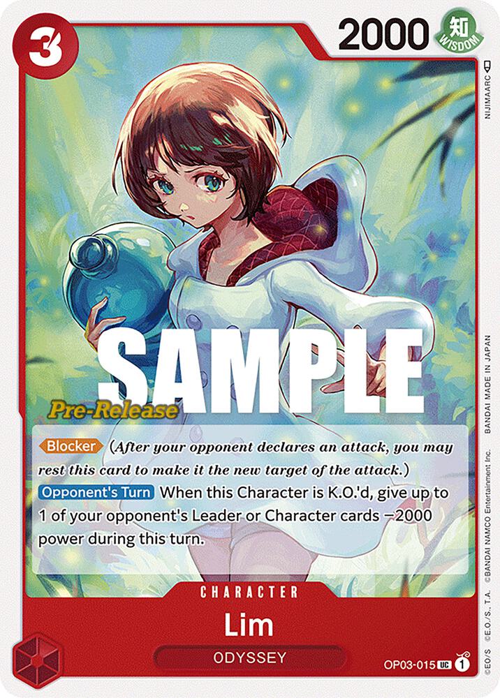 Lim OP03-015 card from Pillars of Strength Pre-Release Cards