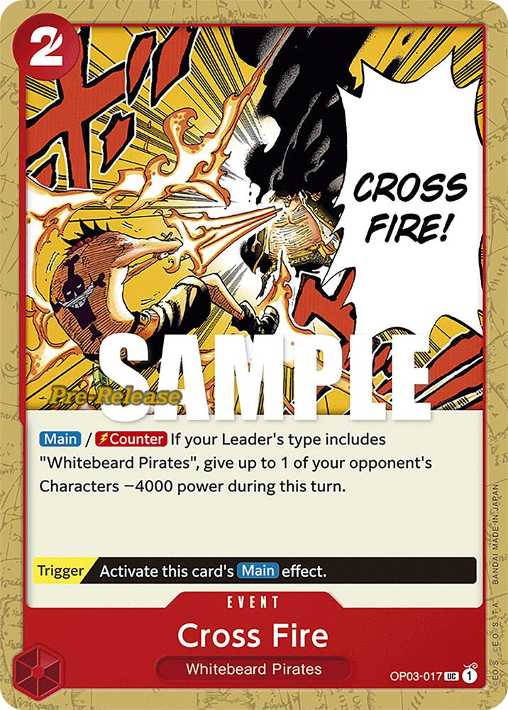 Cross Fire OP03-017 card from Pillars of Strength Pre-Release Cards