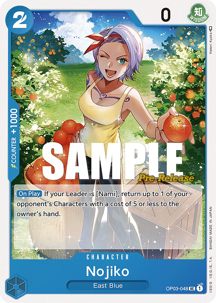 Nojiko OP03-048 card from Pillars of Strength Pre-Release Cards