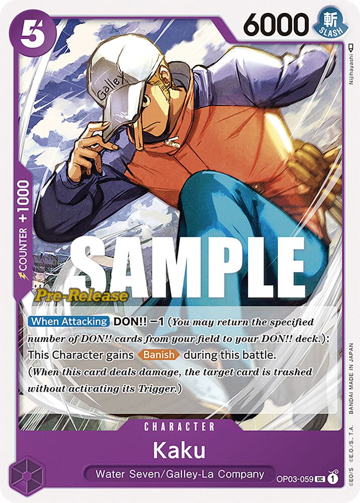 Kaku OP03-059 card from Pillars of Strength Pre-Release Cards