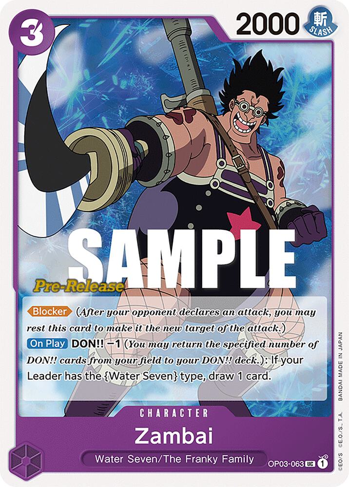 Zambai OP03-063 card from Pillars of Strength Pre-Release Cards