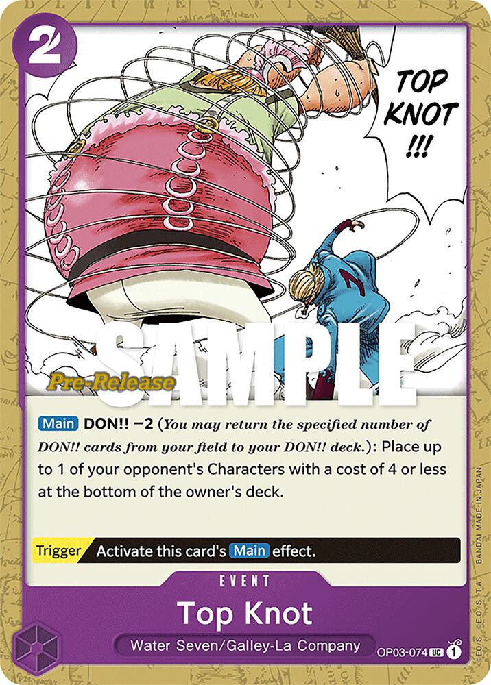 Top Knot OP03-074 card from Pillars of Strength Pre-Release Cards