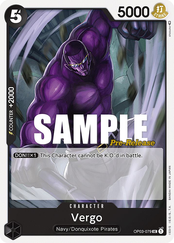 Vergo OP03-079 card from Pillars of Strength Pre-Release Cards