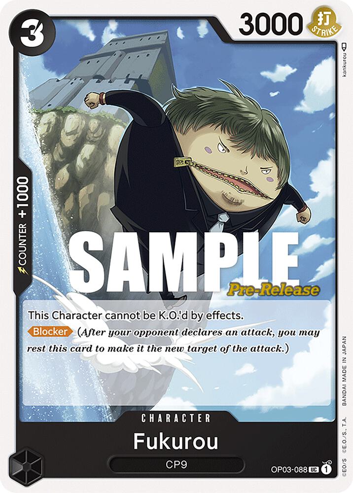 Fukurou OP03-088 card from Pillars of Strength Pre-Release Cards