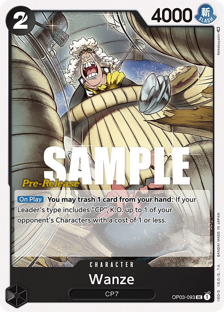Wanze OP03-093 card from Pillars of Strength Pre-Release Cards