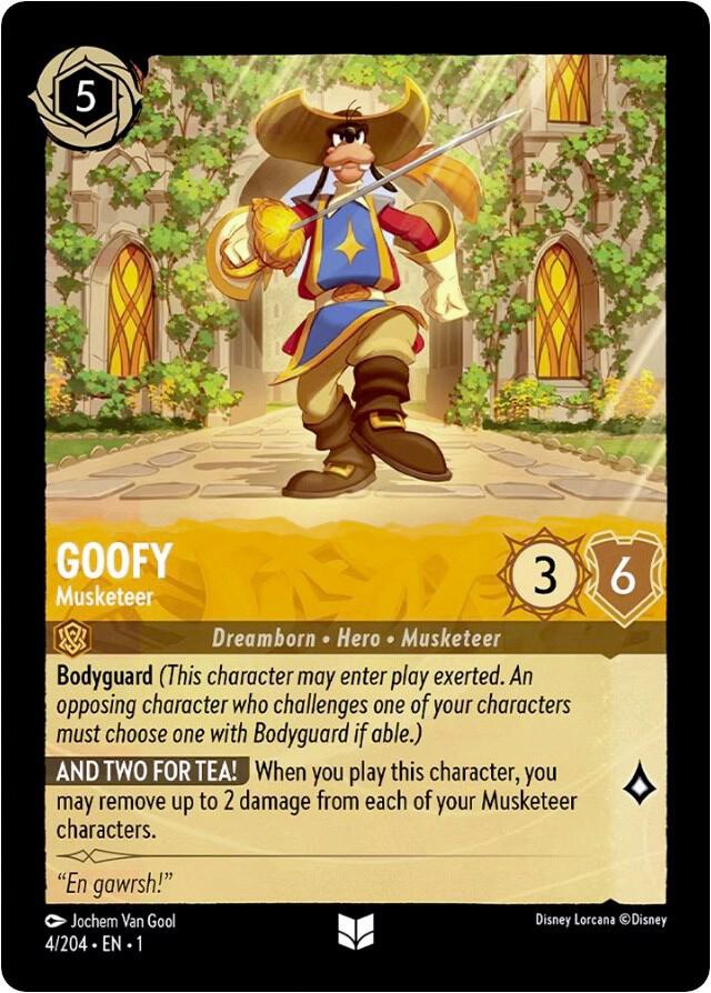 Goofy - Musketeer 4/204 card from The First Chapter
