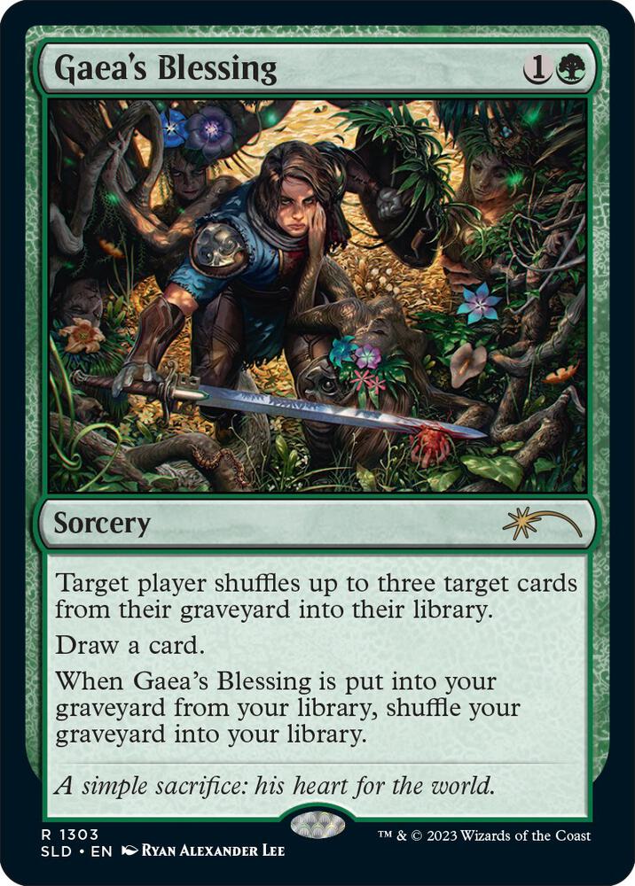 Gaea's Blessing 1303 card from Secret Lair Drop Series
