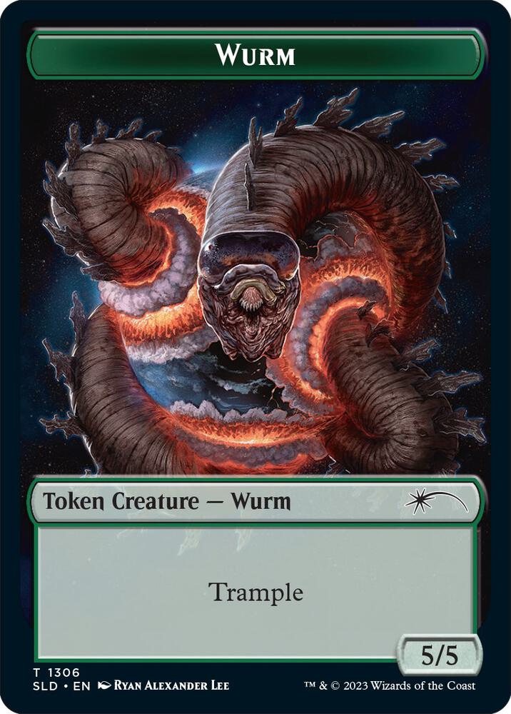 Wurm Token 1306 card from Secret Lair Drop Series