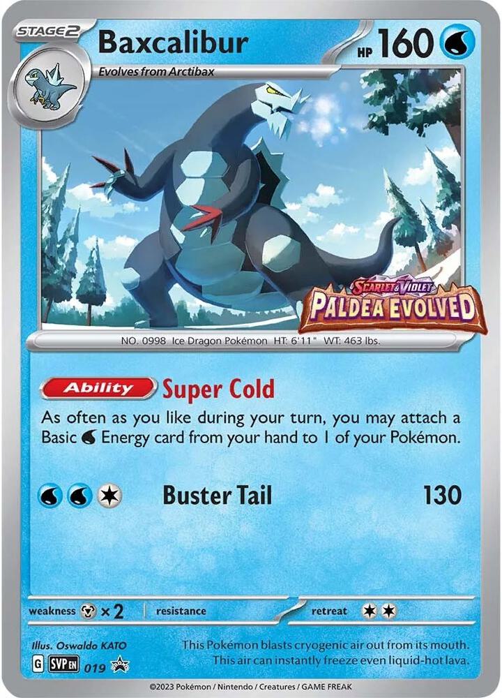 Baxcalibur (Prerelease) 019 card from SV: Scarlet & Violet Promo Cards