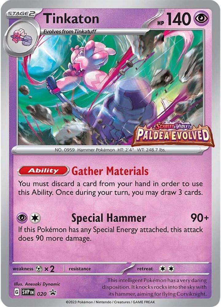 Tinkaton (Prerelease) 020 card from SV: Scarlet & Violet Promo Cards