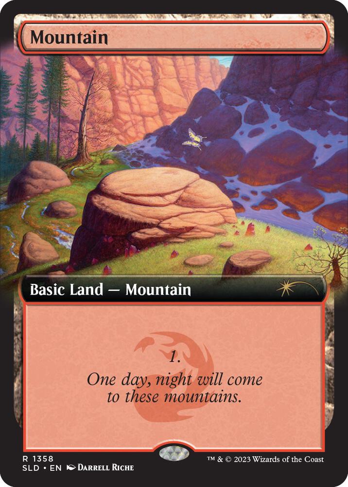 Mountain 1358 card from Secret Lair Drop Series
