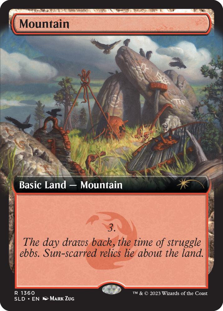 Mountain 1360 card from Secret Lair Drop Series
