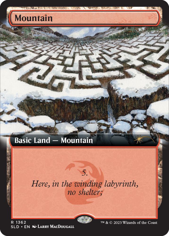 Mountain 1362 card from Secret Lair Drop Series
