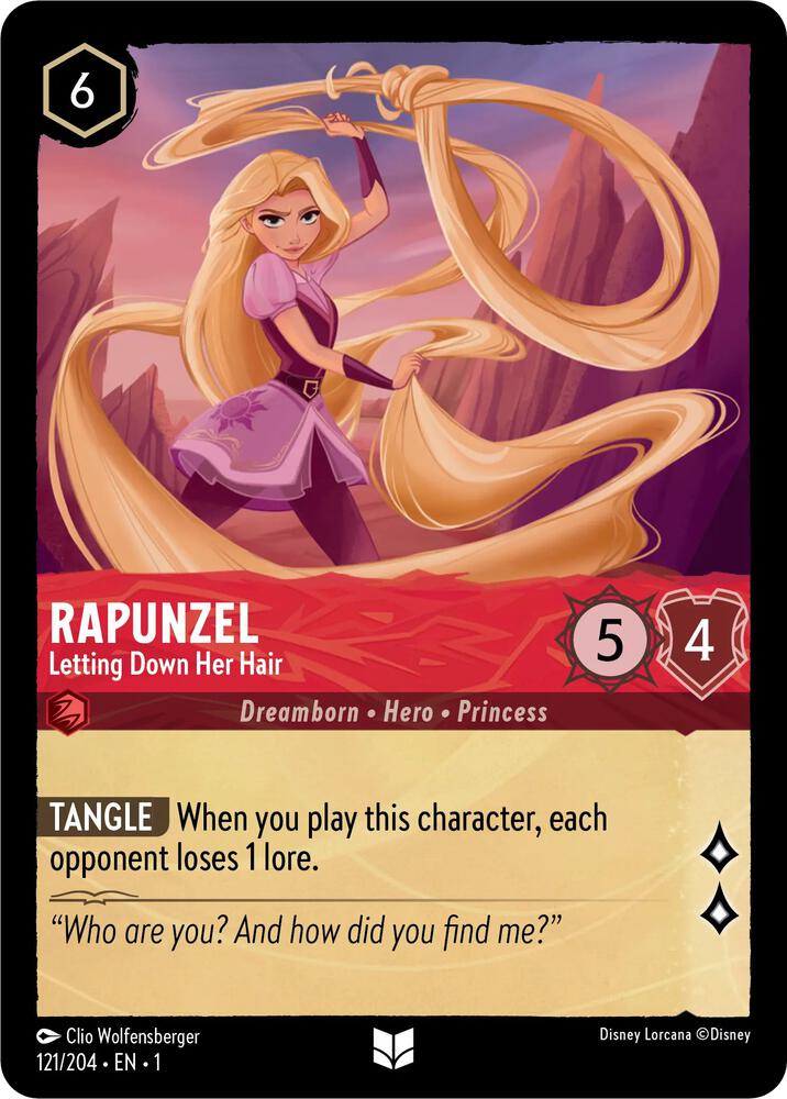 Rapunzel - Letting Down Her Hair 121/204 card from The First Chapter