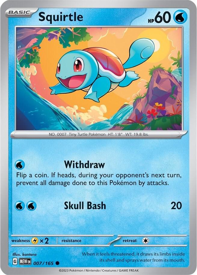 Squirtle 007/165 card from SV: Scarlet & Violet 151