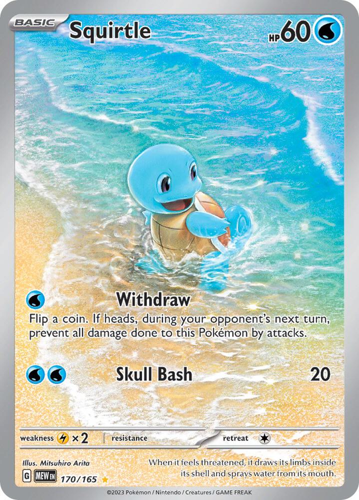 Squirtle 170/165 card from SV: Scarlet & Violet 151
