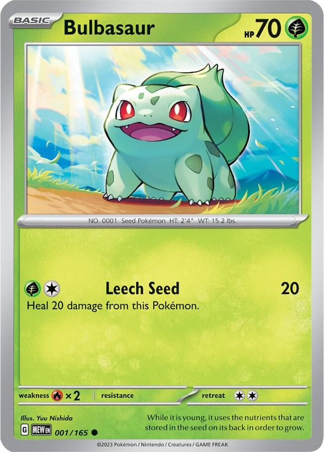Bulbasaur 001/165 card from SV: Scarlet & Violet 151