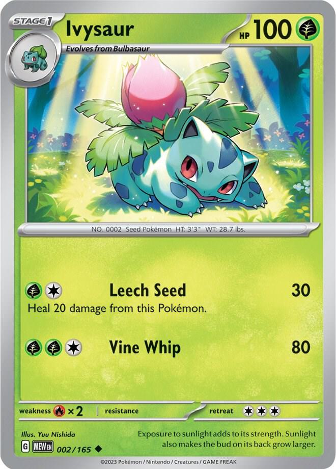 Ivysaur 002/165 card from SV: Scarlet & Violet 151