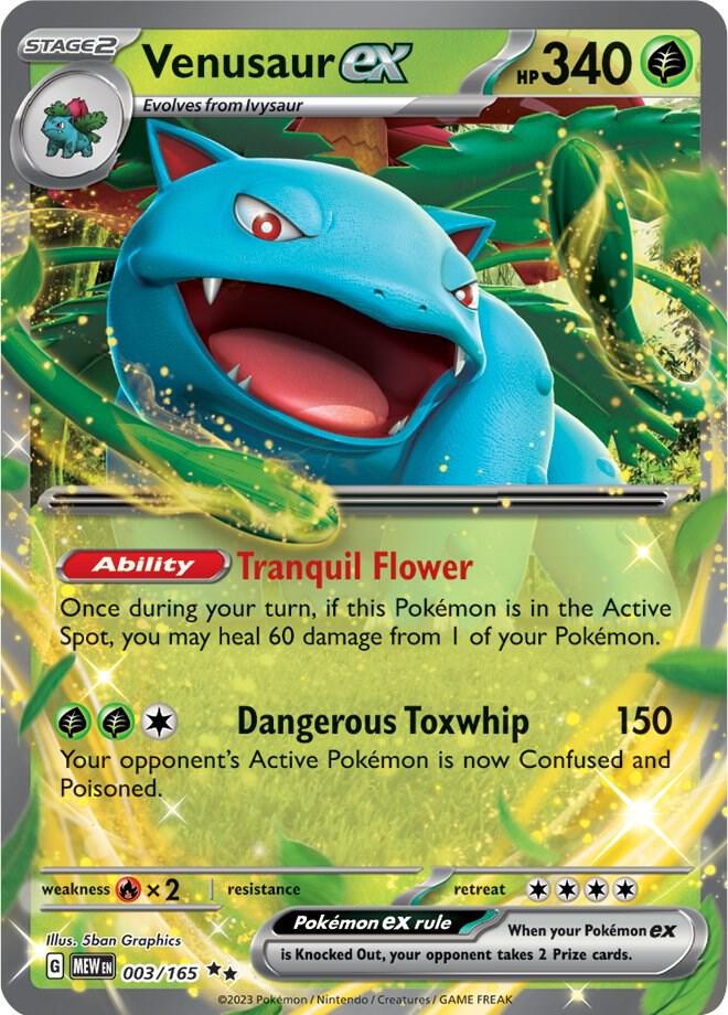Venusaur ex 003/165 card from SV: Scarlet & Violet 151