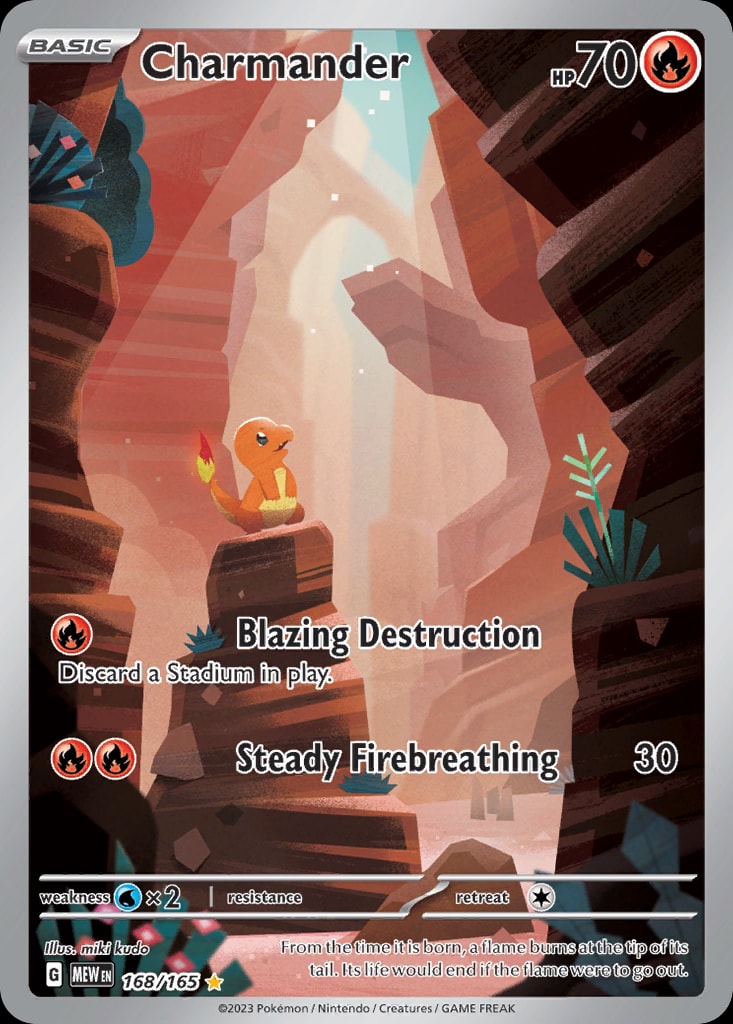 Charmander 168/165 card from SV: Scarlet & Violet 151