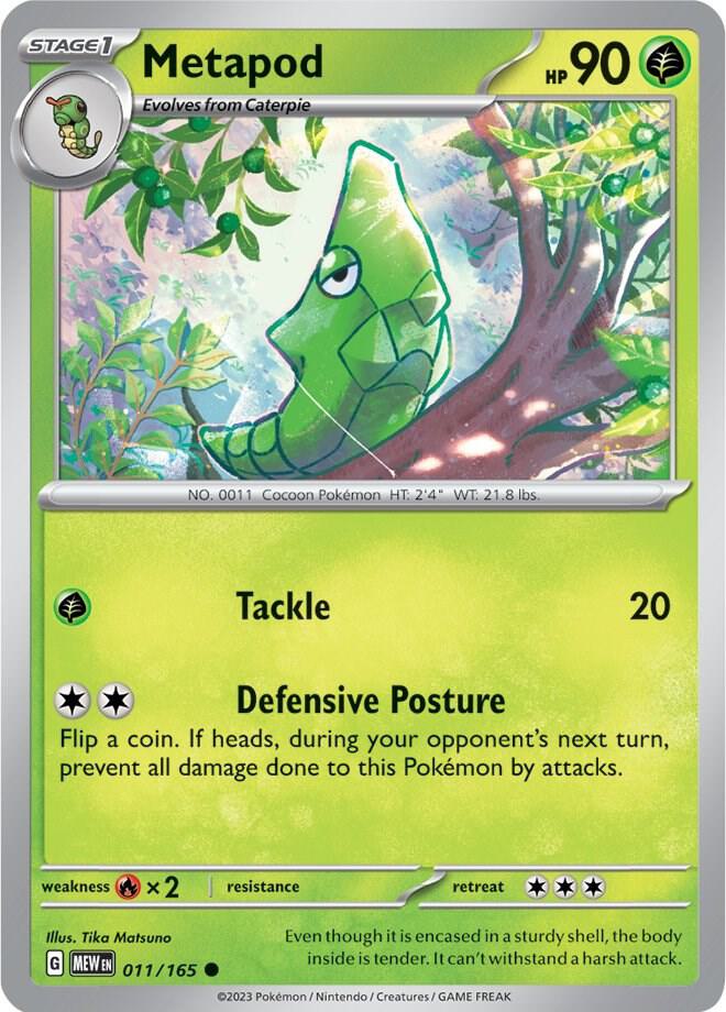 Metapod 011/165 card from SV: Scarlet & Violet 151