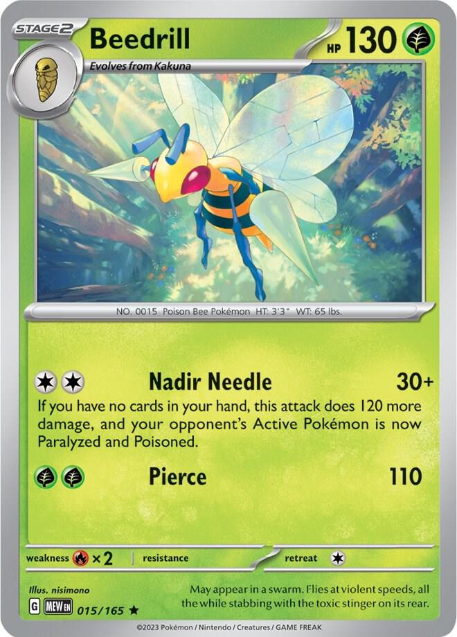 Beedrill 015/165 card from SV: Scarlet & Violet 151
