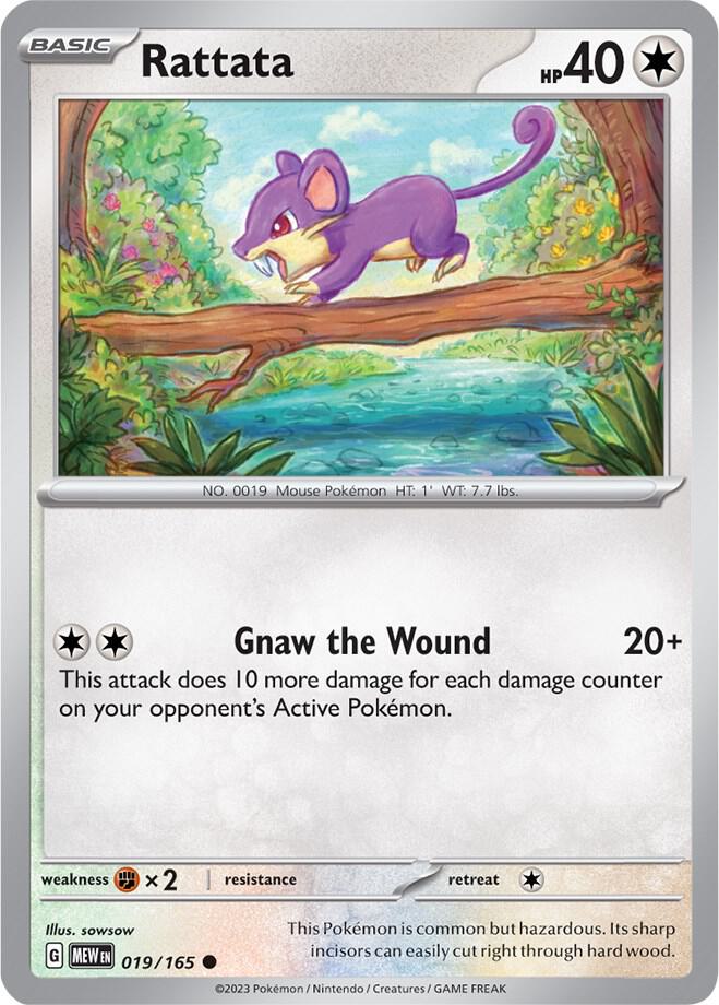 Rattata 019/165 card from SV: Scarlet & Violet 151