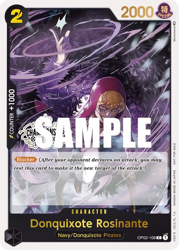 Donquixote Rosinante (Store Championship Participation Pack) OP02-108 card from One Piece Promotion Cards