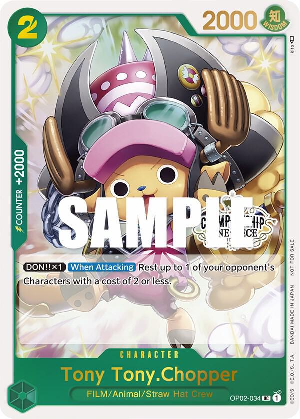 Tony Tony.Chopper (Store Championship Participation Pack) OP02-034 card from One Piece Promotion Cards