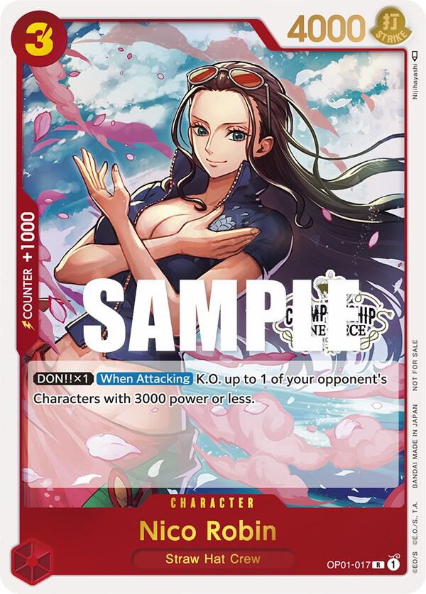 Nico Robin (Store Championship Participation Pack) OP01-017 card from One Piece Promotion Cards