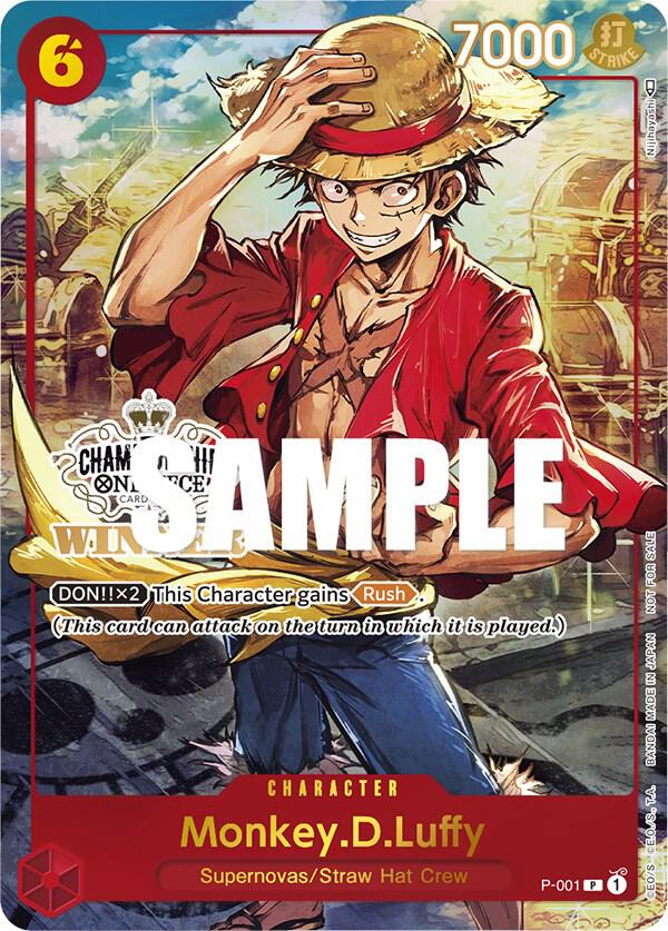 Monkey.D.Luffy (Store Championship Trophy Card) P-001 card from One Piece Promotion Cards