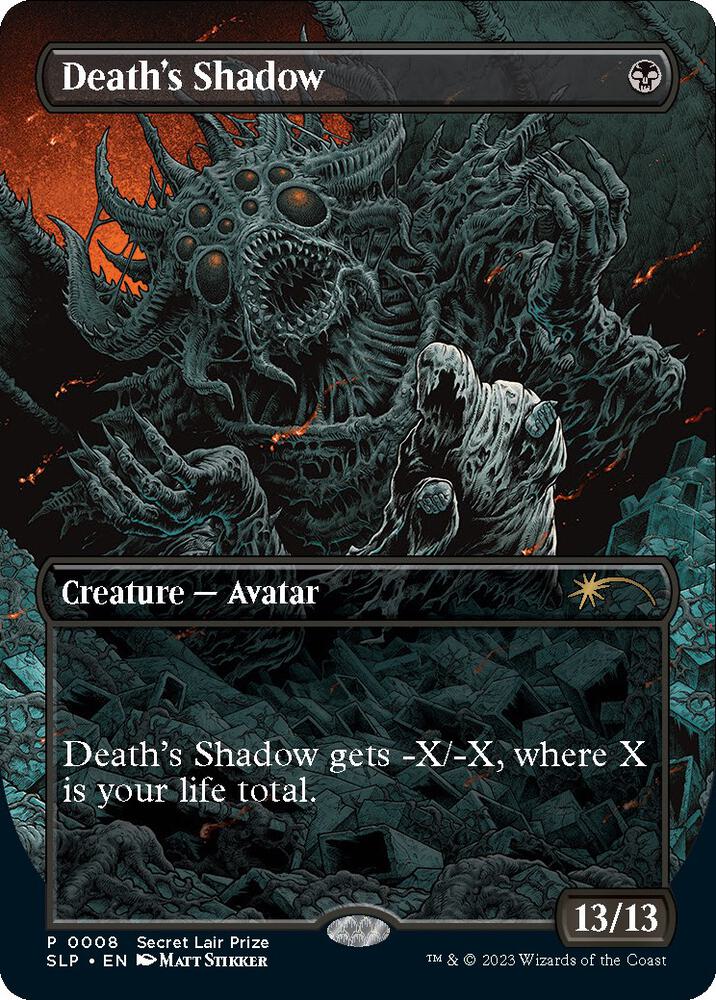 Death's Shadow 8 card from Secret Lair Showdown