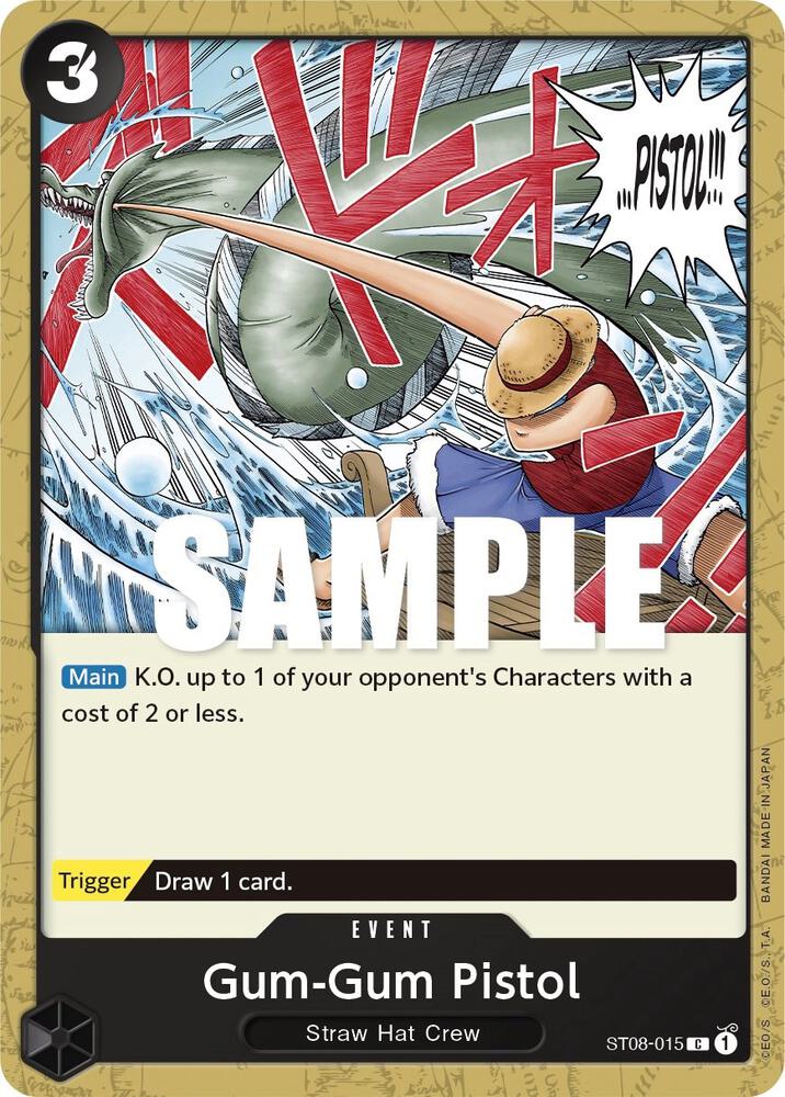 Gum-Gum Pistol ST08-015 card from Starter Deck 8: Monkey.D.Luffy